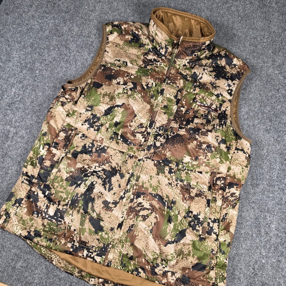 Sitka Kelvin Lite Down Vest Mens XL Camo Optifade Subalpine Hunting Gear READ